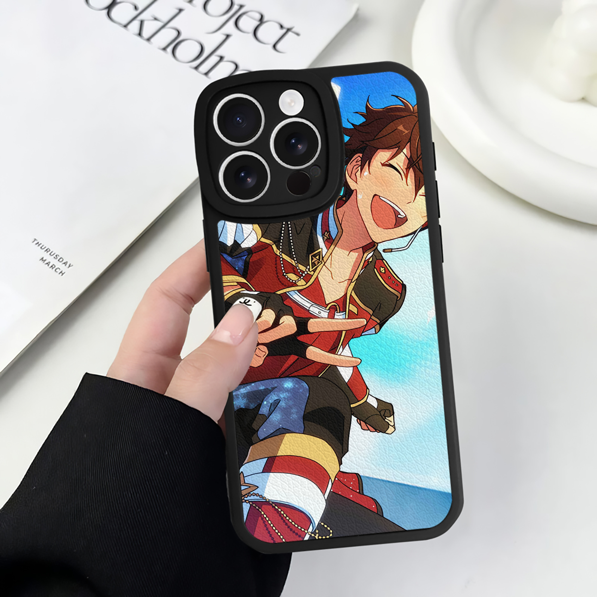 （画像用） あんさんぶるスターズ! Ensemble Stars 【iPhone 16シリーズ対応】シリコンスマホケース（レザー調） 材質：シリコン